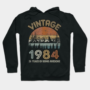 36 Years Old Retro Vintage 1984 36th Birthday Gifts Hoodie